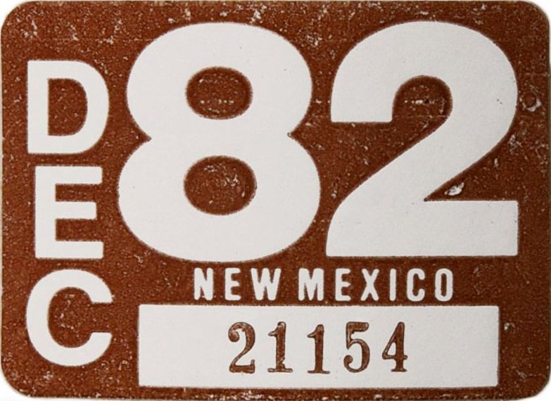 New Mexico License Plate Renewal (Validation) Stickers